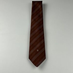 Vintage Christian‎ Dior Hahne's Brown Striped Tie NWT